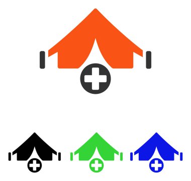 Sahra Hastanesi düz vektör simgesi