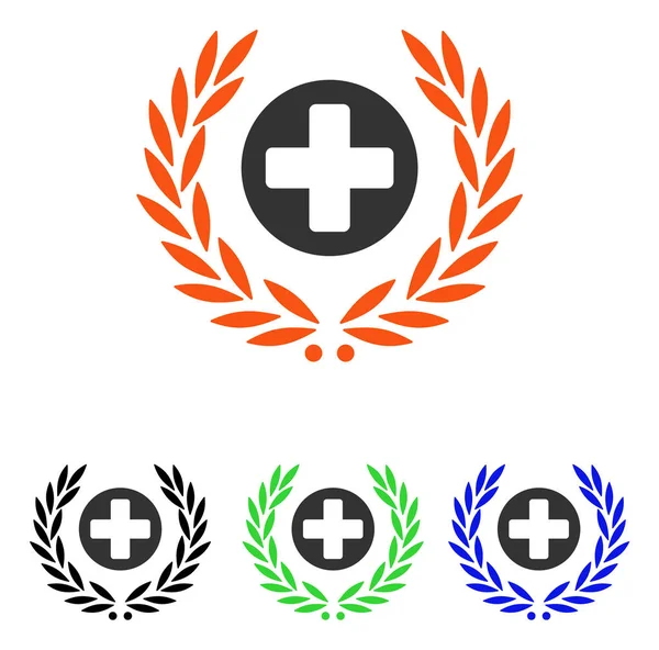 Sağlık Embleme düz vektör simgesi