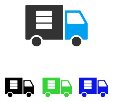 Van düz vektör simge veri aktarımı