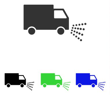 Çamaşır araba düz vektör simgesi