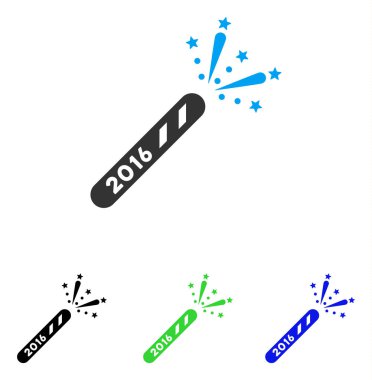 2016 fişek düz vektör simgesi