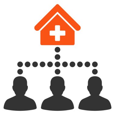 Eczane istemcilerinin düz simgesi