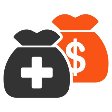 Sağlık fonları düz simgesi