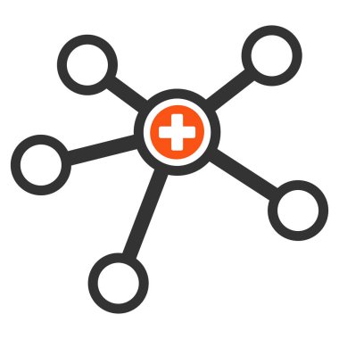 Sağlık Linkler düz simgesi