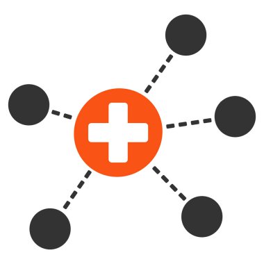 Sağlık Linkler düz simgesi