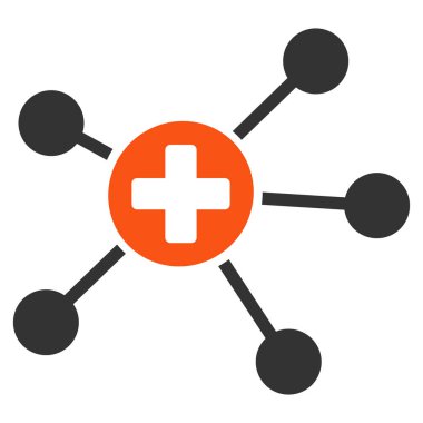 Sağlık Linkler düz simgesi