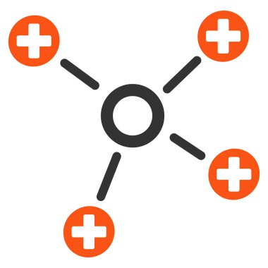 Sağlık Linkler düz simgesi