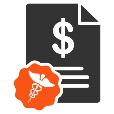 Tıbbi fiyatları düz simgesi