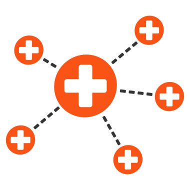 Tıbbi ilişkiler düz simgesi