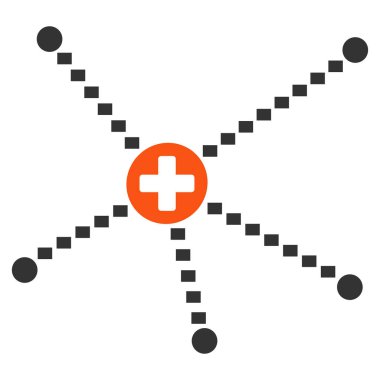 Tıbbi ilişkiler düz simgesi