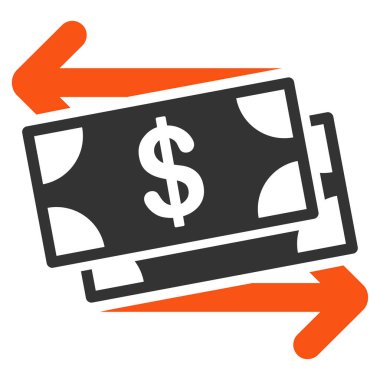 para Döviz düz simgesi