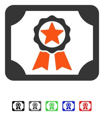 Ödülü Diploma düz simgesi