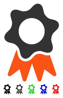 Ödülü mühür düz simgesi