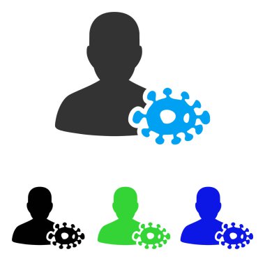 Bakteriyolog düz simgesi