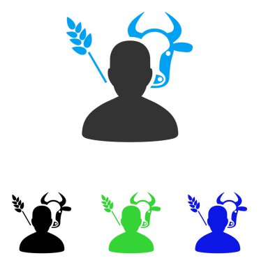 Çiftçi düz simgesi