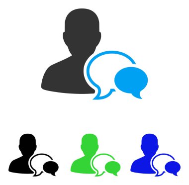 Forum moderatör düz simgesi