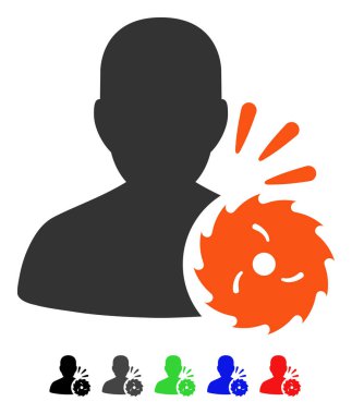 Vücut yürütme düz simgesi