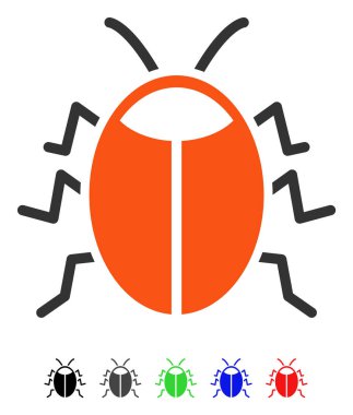 Böcek düz simgesini