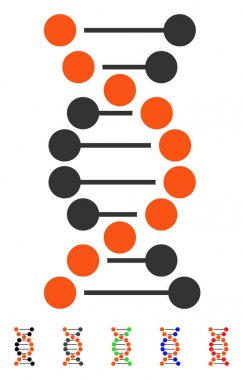 DNA sarmal düz simgesi