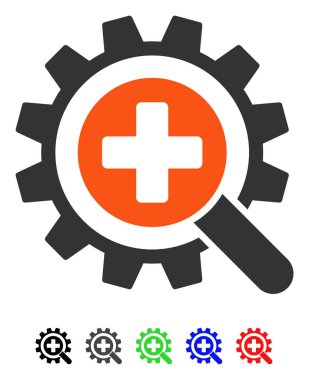 Tıbbi teknoloji düz simgesini bulun