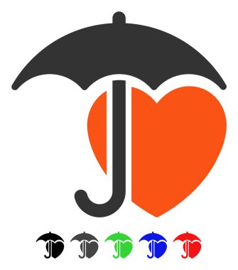 kalp koruma düz simgesi