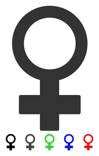 Simbolo femminile Icona piatta — Vettoriale Stock