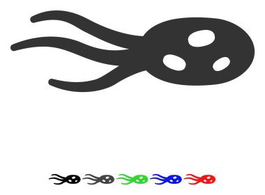 Mikroorganizma düz simgesi rahatsız