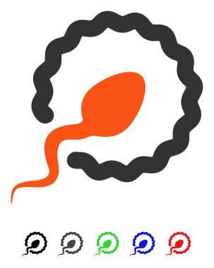 Sperm penetrasyon düz simgesi