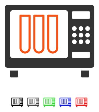Sterilizatör düz simgesi