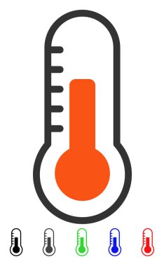 sıcaklık düz simgesi