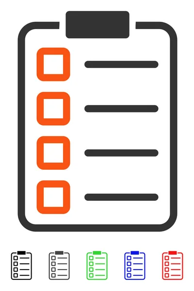 Test Form Flat Icon — Stock Vector