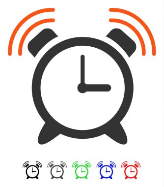 Çalar saat yüzük düz simgesi