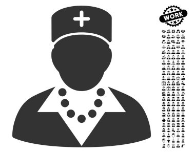 Erkekler Bonus ile hemşire simgesi