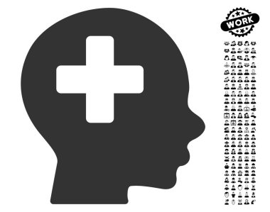 İş Bonus ile baş tıp simgesi