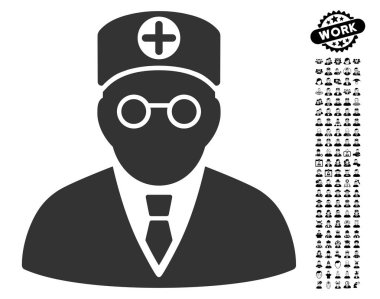 Profesyonel Bonus ile baş hekim simgesi