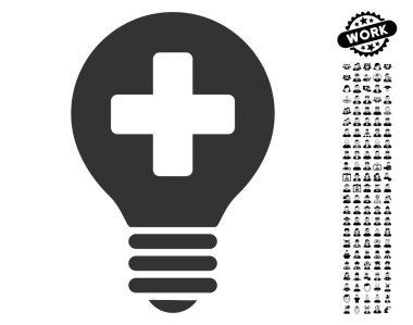 İş Bonus ile sağlığa bakım ampul simgesi