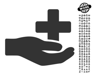 İnsanlar Bonus ile sağlık bağış simgesi