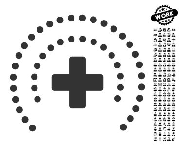 İnsanlar Bonus ile sağlık koruma simgesi