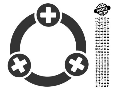 Profesyonel Bonus ile tıbbi işbirliği simgesi