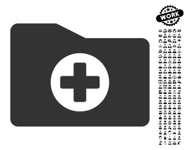 İnsanlar Bonus ile tıbbi klasör simgesi