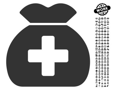 Profesyonel Bonus ile tıbbi Fonu çuval simgesi