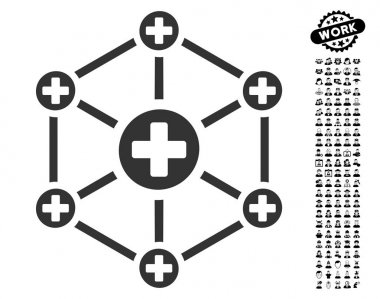 Profesyonel Bonus ile tıbbi ağ simgesini