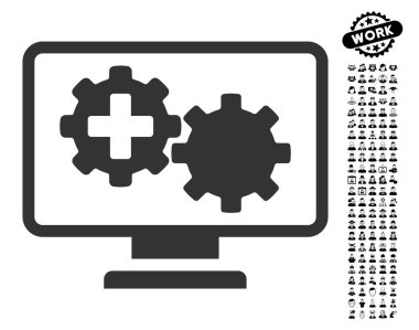 Tıbbi işlem izleme simgesi insanlar Bonus ile vites