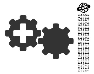 Tıbbi işlem Gears simgesi iş Bonus ile