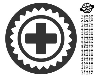 İnsanlar Bonus ile tıbbi damga simgesi