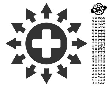 Eczane dağıtım simgesi insanlar Bonus ile