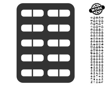 İş Bonus ile hap Blister simgesi