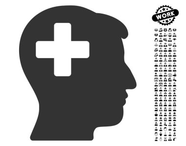 Artı adam kafa simgesi ile profesyonel Bonus