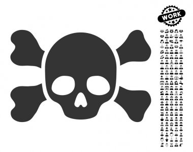 Kafatası ve kemikler simge insanlar Bonus ile