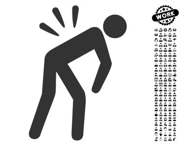 İş Bonus ile sırt ağrısı simgesi